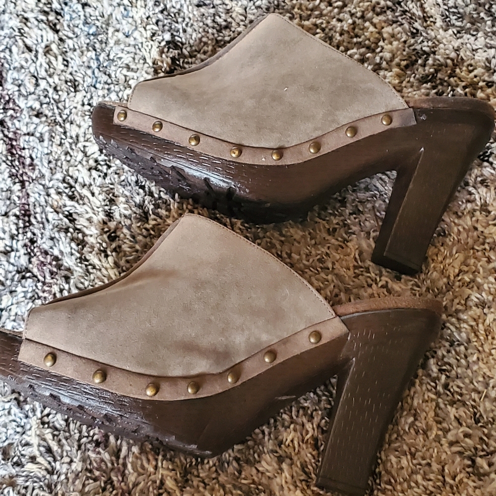 Cloudwalker Faux Suede Platform Comfortable Slides Sz 10W - Picture 6 of 6